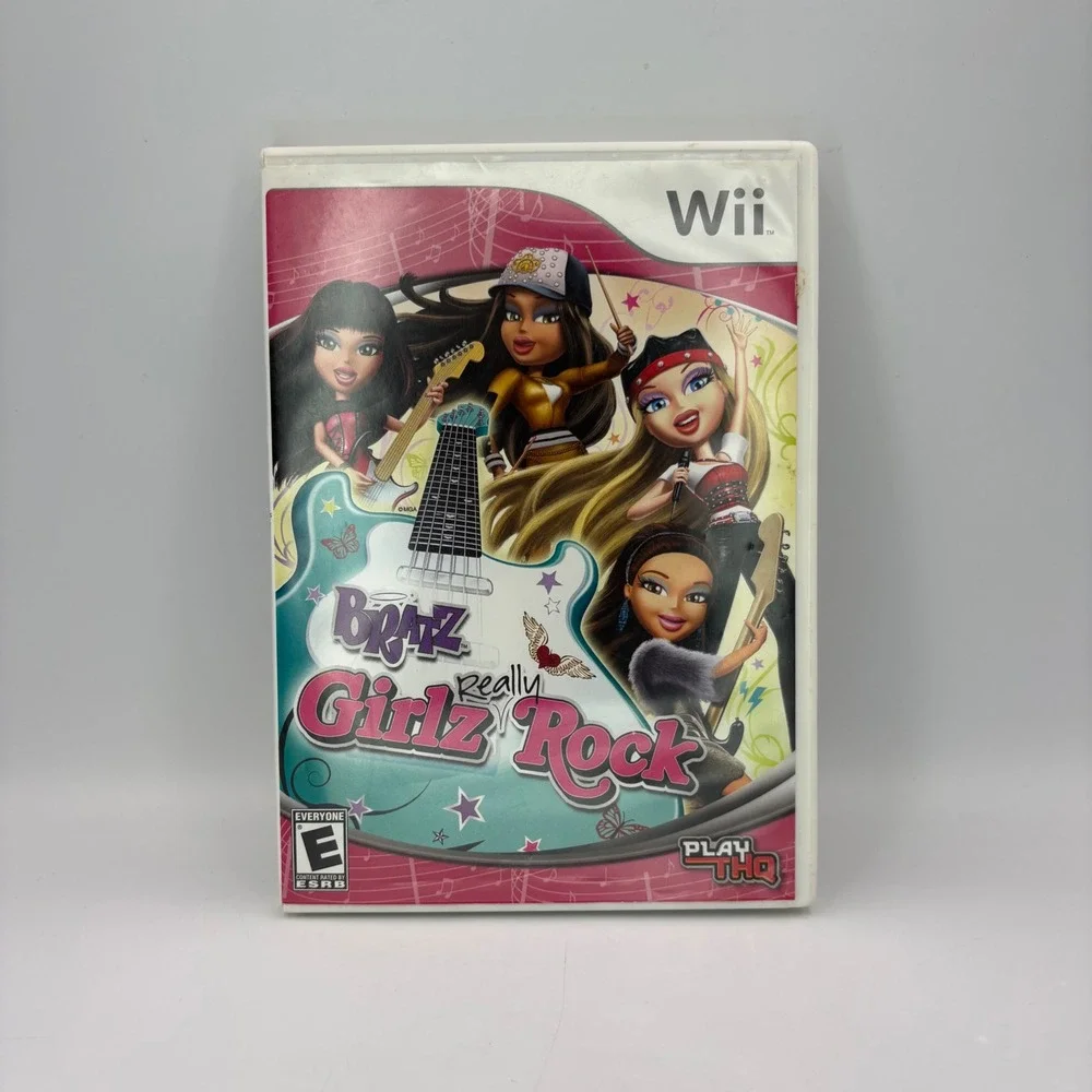 THQ Bratz Girlz Really Rock Nintendo Wii Pink Good Music Game RVL-RRLE‎